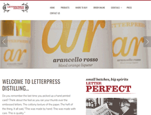 Tablet Screenshot of letterpressdistilling.com